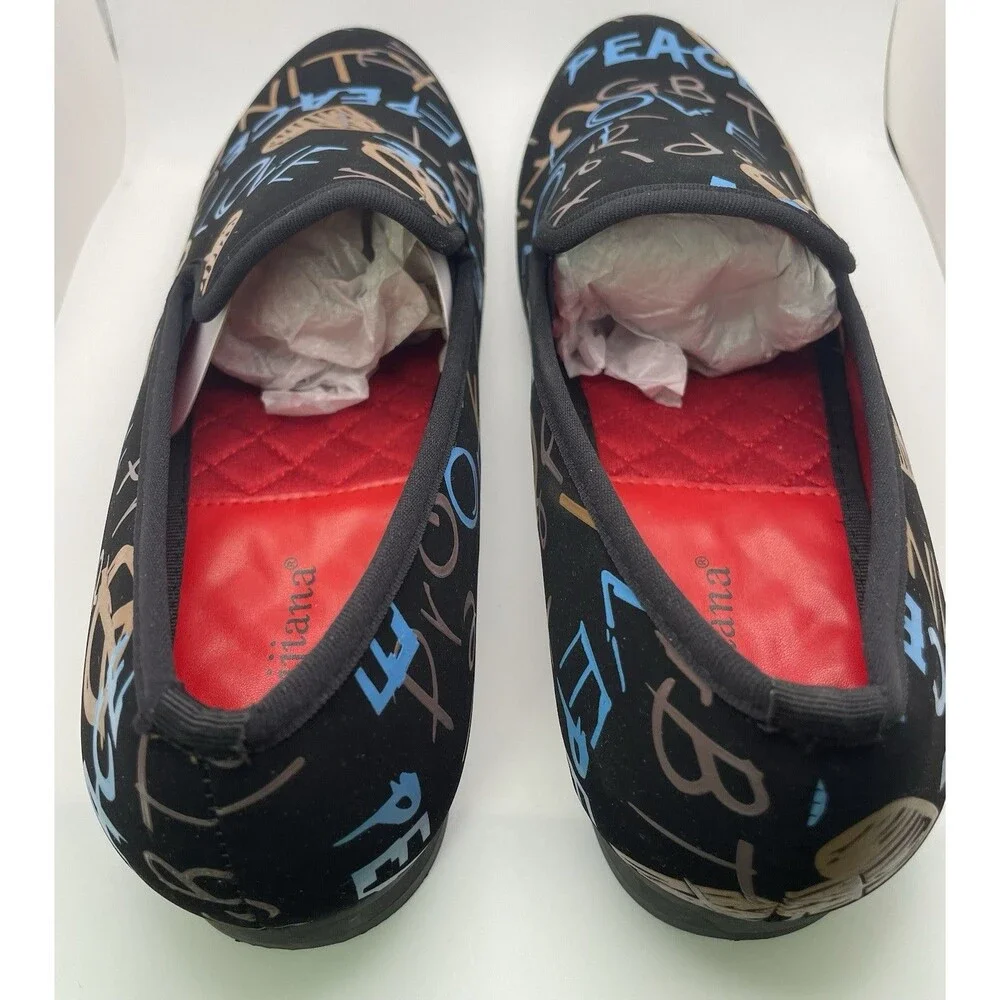 Men’s Party Dress Shoes Black Multicolor Graffiti Meijiana Size 11 - Picture 5 of 6